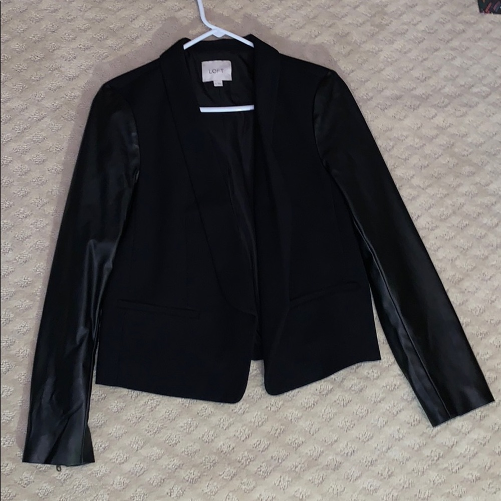 Loft Blazer - leather sleeves